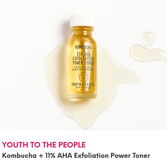 Youth To The People Kombucha+11%AHA Exfoliation Power Toner 15ml NWT - Picture 2 of 8